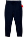 Spanx Size L Navy Blue Rayon & Nylon Elastic Waistband Faux Fly Skinny Pants Navy Blue / L