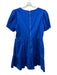 Alice + Olivia Size 12 Blue Cotton & Elastane Short Puff Sleeve Tiered Dress Blue / 12