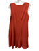 Theory Size 12 Orange Triacetate & Polyester Sleeveless Micropleated Dress Orange / 12