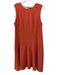 Theory Size 12 Orange Triacetate & Polyester Sleeveless Micropleated Dress Orange / 12