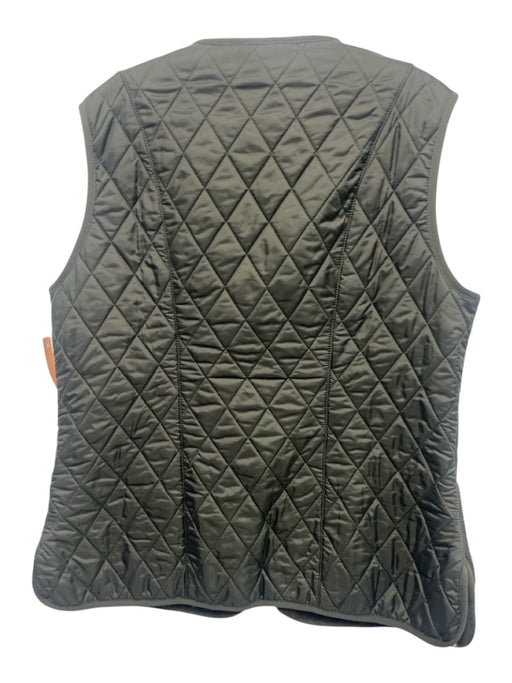 Barbour Size 12 Green Polyamide Solid Lined Buttons Men's Vest Green / 12