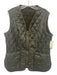 Barbour Size 12 Green Polyamide Solid Lined Buttons Men's Vest Green / 12