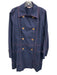Frances Valentine Size L Navy & Red Cotton Long Sleeve Contrast Stitch Jacket Navy & Red / L