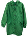 Windbreaker Size L Green Hood Long Sleeve Button Up Jacket Green / L