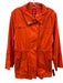 CM Size M Orange Cotton & Nylon Long Sleeve Zip Up Buttons Jacket Orange / M