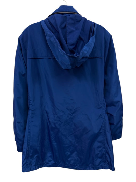 Tyler Boe Size M Blue Polyester Long Sleeve Hood Zip Up Buttons Jacket Blue / M
