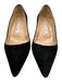 Manolo Blahnik Shoe Size 39 Black Suede leather Pointed Toe Kitten Heel Pumps Black / 39