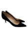 Manolo Blahnik Shoe Size 39 Black Suede leather Pointed Toe Kitten Heel Pumps Black / 39