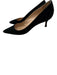 Manolo Blahnik Shoe Size 39 Black Suede leather Pointed Toe Kitten Heel Pumps Black / 39