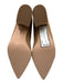 J Crew Shoe Size 8.5 Beige Suede leather Pointed Toe Block Heel Overlap Pumps Beige / 8.5