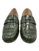 J.McLaughlin Shoe Size 8 Green Leather Croc Embossed Loafer Flats Green / 8