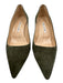 Manolo Blahnik Shoe Size 39 Dark Green Suede leather Pointed Toe Pumps Dark Green / 39