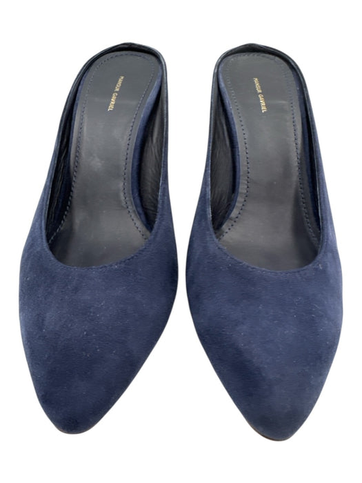 Mansur Gavriel Shoe Size 39 Navy Suede leather Almond Toe Midi Heel Mule Pumps Navy / 39