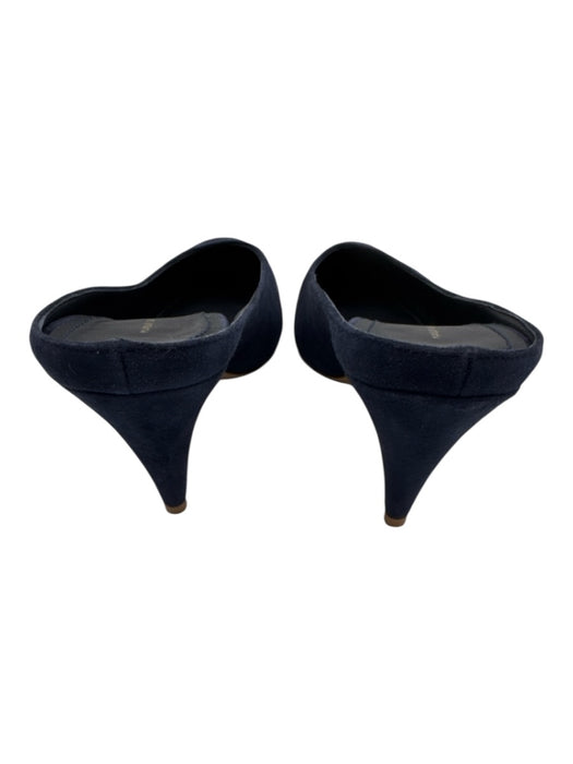 Mansur Gavriel Shoe Size 39 Navy Suede leather Almond Toe Midi Heel Mule Pumps Navy / 39