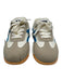 De Florance Shoe Size 8.5 White, Gray, Blue Leather Lace Up Color Block Sneakers White, Gray, Blue / 8.5