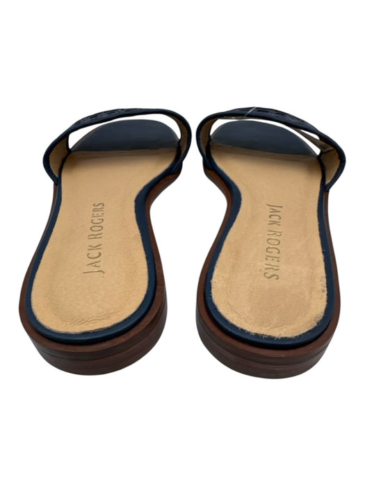 Jack Rogers Shoe Size 8.5 Navy & Beige Synthetic open toe Strap Sandals Navy & Beige / 8.5