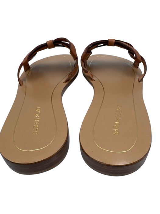 Sarah Flint Shoe Size 40 Beige Leather Criss Cross Open Toe Flip Flop Sandals Beige / 40