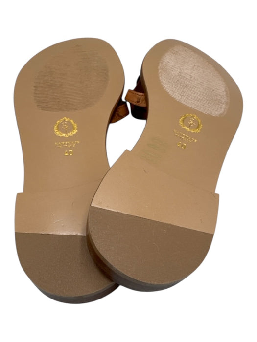 Sarah Flint Shoe Size 40 Beige Leather Criss Cross Open Toe Flip Flop Sandals Beige / 40
