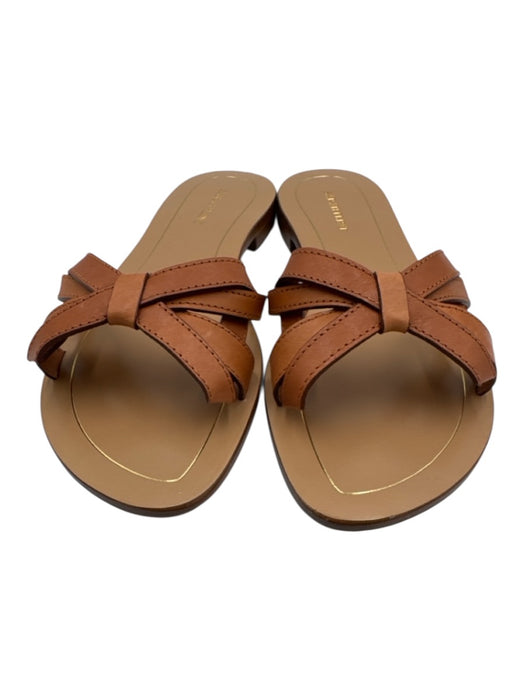 Sarah Flint Shoe Size 40 Beige Leather Criss Cross Open Toe Flip Flop Sandals Beige / 40