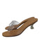 Larroude Shoe Size 8.5 Beige & Clear Synthetic & Leather open toe Sandals Beige & Clear / 8.5