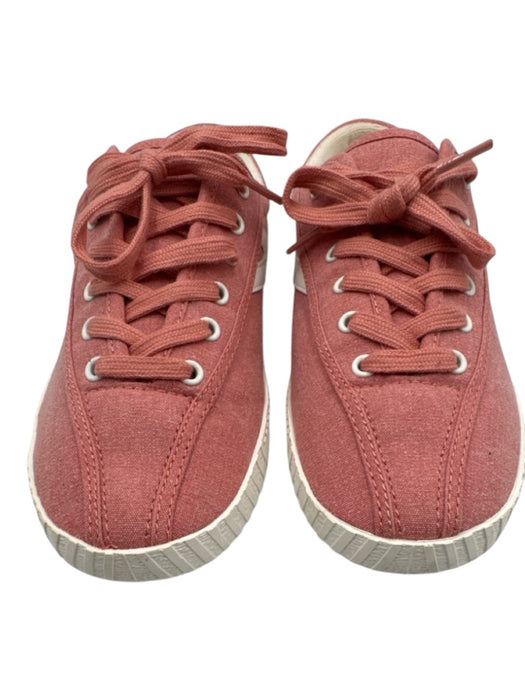Tretorn Shoe Size 8 Pink & White Manmade Material Low Top Lace Up Sneakers Pink & White / 8