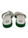 Tory Sport Shoe Size 8 White & Green Synthetic & Leather Flip Flop Sandals White & Green / 8