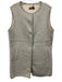 Glamourpuss Size S Gray Wool & Alpaca Snap Button Front Felted Wool Long Vest Gray / S