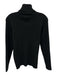 Pomander Place Size XL Black Rayon Blend Ribbed Knit Turtleneck Pullover Sweater Black / XL