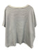 Frank & Eileen Size One Size White & Navy Blue Cotton Striped rolled hem Top White & Navy Blue / One Size