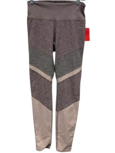 Alo Size L purple, beige, gray Polyester & Spandex Elastic Waistband Leggings purple, beige, gray / L