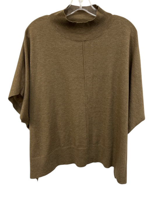 Kerisma Size One Size Taupe Brown Wool Blend Knit Short Dolman Sleeve Sweater Taupe Brown / One Size