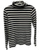 Saint + Sofia Size 12 Black & White Cotton Blend Ribbed Knit Striped Top Black & White / 12