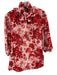 Tuckernuck Size L Pink & Red Polyester Floral 3/4 Balloon Sleeve Ruffle Neck Top Pink & Red / L