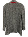Kal Rieman Size L Black, White & Multi Wool Blend Herringbone Tweed Coat Black, White & Multi / L