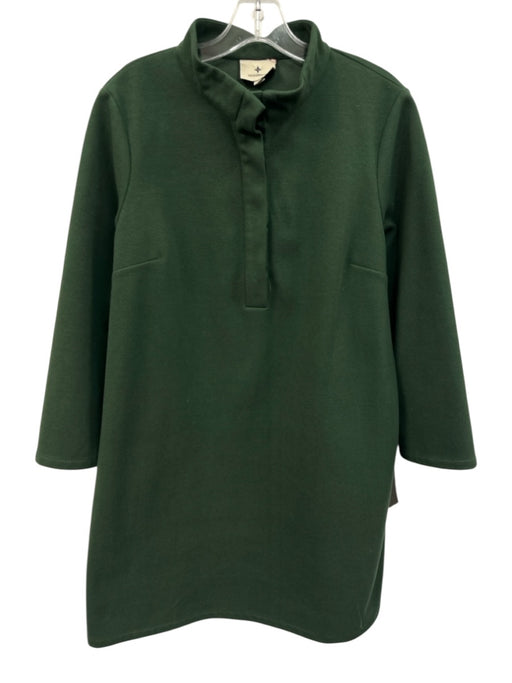 Tuckernuck Size L Green Polyester Blend Long Sleeve 1/2 Button Felt Feel Dress Green / L