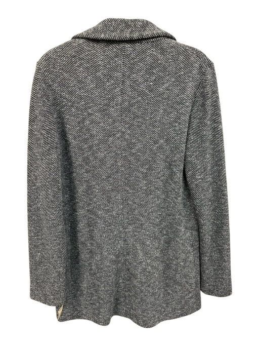 Amina Rubinacci Size 46 Mixed Blues Wool Blend Herringbone Knit Sweater Jacket Mixed Blues / 46