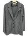 Amina Rubinacci Size 46 Mixed Blues Wool Blend Herringbone Knit Sweater Jacket Mixed Blues / 46