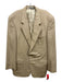 Samuelsohn AS IS Beige & White Wool Herringbone 2 Button Men's Blazer Beige & White / 42T