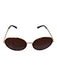 Valentino Red Metal Round Frames Tortoise Shell gold accent Rock Stud Sunglasses Red