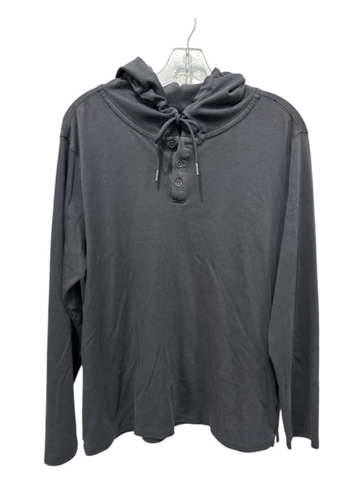 Robert Barakett Size L Gray Cotton Blend Solid Hoodie Men's Jacket Gray / L