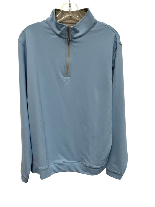 Peter Millar NWT Size M Light blue Synthetic Solid Athleisure Long Sleeve Shirt Light blue / M