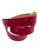 Louis Vuitton Hot pink Leather Monogram Gold Tone Hardware Skinny Belts Hot pink / 80/32