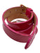 Louis Vuitton Hot pink Leather Monogram Gold Tone Hardware Skinny Belts Hot pink / 80/32