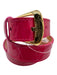 Louis Vuitton Hot pink Leather Monogram Gold Tone Hardware Skinny Belts Hot pink / 80/32