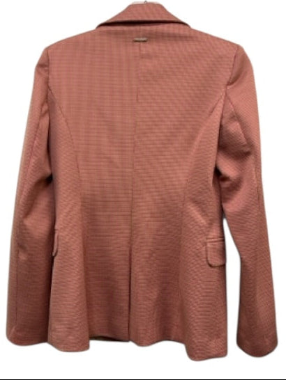 Liu Jo Size 2 Pink & Brown Polyester Blend Houndstooth One Button Blazer Jacket Pink & Brown / 2