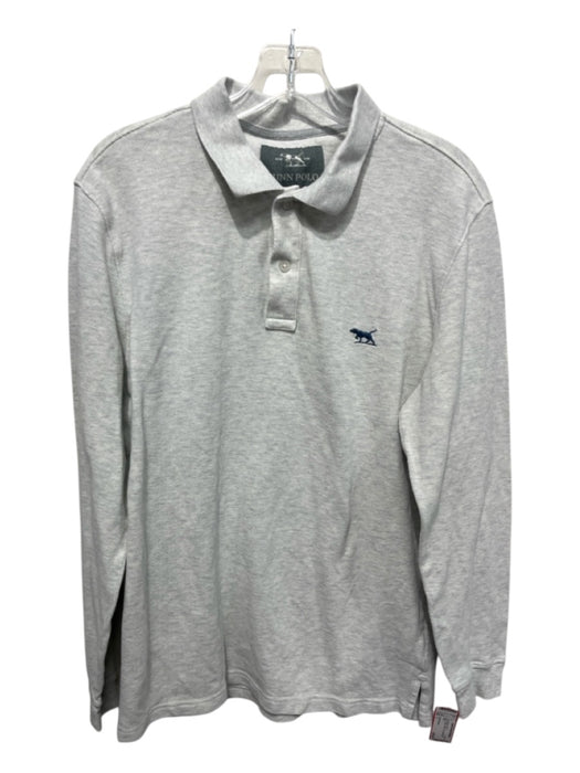Rodd & Gunn Size L Gray Cotton Solid Polo Men's Long Sleeve Shirt Gray / L