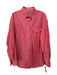 Sid Mashburn Size XL Red Cotton Blend Solid Button Up Men's Long Sleeve Shirt Red / XL