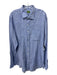 Sid Mashburn Size XL Blue Linen Solid Button Up Men's Long Sleeve Shirt Blue / XL