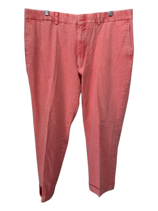 J Press Size est 38 Red Cotton Solid Khakis Men's Pants Red / est 38