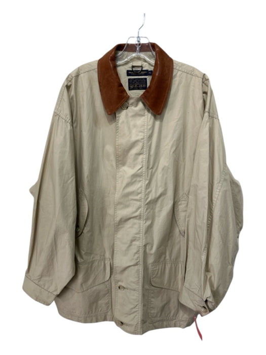 Brooks Brothers Size XL Tan Cotton Blend Solid Button up Men's Jacket Tan / XL